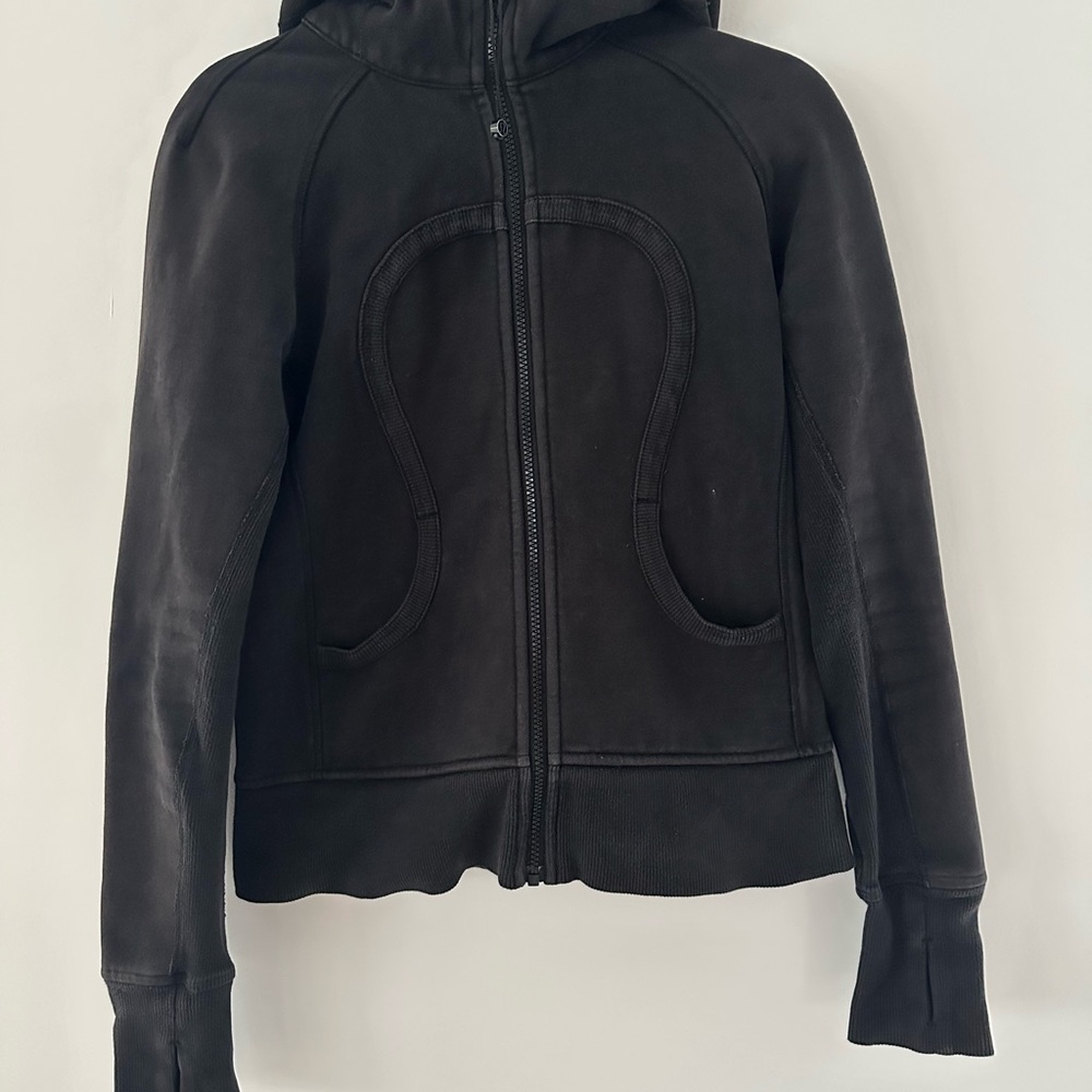Lululemon old school black scuba cotton hoodie